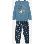 LC Waikiki Lcw Kids Indigo Baskılı Erkek Çocuk Pijama Takım - 11 - 12 Yaş