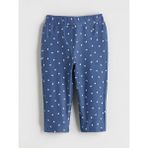 LC Waikiki Lcw Kids Indigo Beli Lastikli Baskılı Kız Çocuk Tayt - İndigo - 9 - 12 Ay