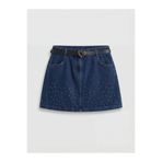 LC Waikiki LCW Kids Indigo Kız Çocuk Taşlı Jean Etek Ve Kemer