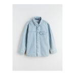 LC Waikiki LCW Kids Indigo Uzun Kollu Erkek Çocuk Jean Gömlek