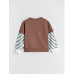LC Waikiki Lcw Kids Kahverengi Bisiklet Yaka Kız Çocuk Sweatshirt - 11 - 12 Yaş