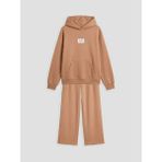 LC Waikiki Lcw Kids Kahverengi Kapüşonlu Kız Çocuk Soft Touch Sweatshirt ve Eşofman Altı - 12 - 13 Yaş