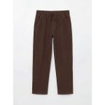 LC Waikiki Lcw Kids Kahverengi Standart Fit Erkek Çocuk Poplin Pantolon - 12 - 13 Yaş