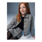 LC Waikiki LCW Kids Karışık Taş Işlemeli Kız Çocuk Jean Şort Etek