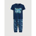 LC Waikiki Lcw Kids Lacivert Baskılı Erkek Çocuk Pijama Takım - 8 - 9 Yaş