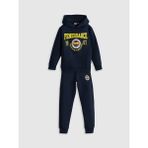 LC Waikiki Lcw Kids Lacivert Kapüşonlu Fenerbahçe Baskılı Erkek Çocuk Eşofman Takım - 6 - 7 Yaş