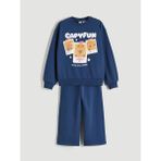 LC Waikiki Lcw Kids Lacivert Kız Çocuk Capyfun Baskılı Eşofman Takım - 13 - 14 Yaş