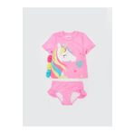 LC Waikiki LCW Kids Lila Baskılı Kız Çocuk Bikini Takım