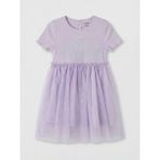 LC Waikiki Lcw Kids Lila Bisiklet Yaka Tüllü Kız Çocuk Elbise - 7 - 8 Yaş