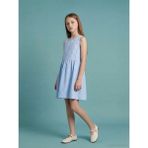 LC Waikiki Lcw Kids Mavi Bisiklet Yaka Çiçek Desenli Kız Çocuk Elbise - 12 - 13 Yaş