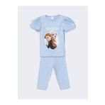 LC Waikiki LCW Kids Mavi Elsa Baskılı Kız Çocuk Bluz ve Tayt 2'li