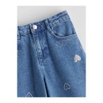 LC Waikiki LCW Kids Mavi Wideleg Taşlı Kız Çocuk Jean Pantolon
