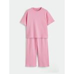 LC Waikiki Lcw Kids Pembe Bisiklet Yaka Kız Çocuk Tişört ve Eşofman Altı - 7 - 8 Yaş