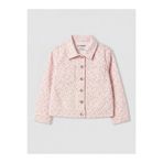 LC Waikiki LCW Kids Pembe Gömlek Yaka Desenli Kız Çocuk Gabardin Ceket