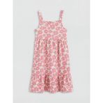 LC Waikiki Lcw Kids Pembe Kare Yaka Çiçekli Kız Çocuk Poplin Elbise - 7 - 8 Yaş