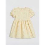 LC Waikiki Lcw Kids Sarı Bisiklet Yaka Çiçek Nakışlı Kız Çocuk Saten Elbise - 7 - 8 Yaş