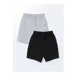 LC Waikiki LCW Kids Siyah Beli Lastikli Erkek Çocuk Şort 2'li
