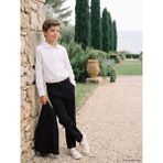 LC Waikiki Lcw Kids Siyah Keten Karışımlı Pileli Erkek Çocuk Pantolon - 12 - 13 Yaş