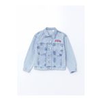LC Waikiki LCW Kids Stitch Baskılı Kız Çocuk Jean Ceket