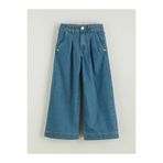 LC Waikiki LCW Kids Wideleg Pileli Kız Çocuk Jean Pantolon (W5)
