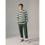 LC Waikiki Lcw Kids Yeşil Bisiklet Yaka Çizgili Erkek Çocuk Sweatshirt ve Eşofman Altı - 12 - 13 Yaş