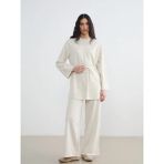 LC Waikiki Lcw Modest Bej Beli Lastikli Soft Touch Kadın Eşofman Altı - XL