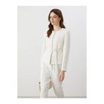 LC Waikiki LCW Modest Ekru Bisiklet Yaka Kadın Tüvit Ceket