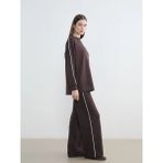 LC Waikiki Lcw Modest Kahverengi Beli Lastikli Geniş Paça Kadın Eşofman Altı - 3XL