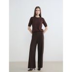 LC Waikiki Lcw Modest Kahverengi Beli Lastikli Geniş Paça Kadın Eşofman Altı - XL