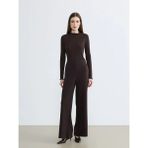LC Waikiki Lcw Modest Kahverengi Beli Lastikli Soft Touch Kadın Eşofman Altı - 2XL