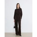 LC Waikiki Lcw Modest Kahverengi Beli Lastikli Soft Touch Kadın Eşofman Altı - XL