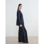 LC Waikiki Lcw Modest Lacivert Beli Lastikli Geniş Paça Kadın Eşofman Altı - XL