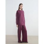 LC Waikiki Lcw Modest Mürdüm Beli Lastikli Soft Touch Kadın Eşofman Altı