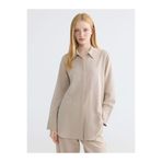 LC Waikiki LCW Modest Oversize Keten Karışımlı Kadın Gömlek Tunik