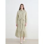 LC Waikiki Lcw Modest Yeşil Beli Lastikli Desenli Katkat Etek - 44