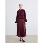 LC Waikiki Lcw Studıo Bordo Beli Lastikli Pileli Saten Etek - 40