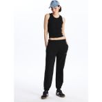 LC Waikiki Lcw Vision Beli Lastikli Baskılı Kadın Jogger Eşofman Altı - Black