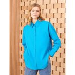 LC Waikiki Lcw Vision Düz Uzun Kollu Oversize Poplin Kadın Gömlek - 40 - Koyu Turkuaz