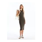 LC Waikiki LCW Vision Kadın Bisiklet Yaka Düz Bodycon Elbise
