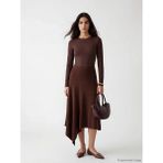 LC Waikiki Lcw Vision Kahverengi Beli Lastikli Asimetrik Kesim Etek - XL