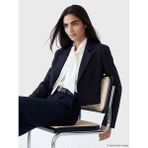 LC Waikiki Lcw Vision Lacivert Kadın Crop Blazer Ceket - 3XL