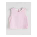 LC Waikiki LCW Vision Pembe Bisiklet Yaka Çizgili Jean Bluz