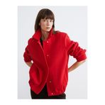 LC Waikiki LCW VisionKırmızı Polo Yaka Kadın Bomber Kaşe Ceket
