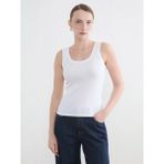 LC Waikiki Lcwaıkıkı Basic Beyaz U Yaka Kadın Fitilli Atlet - 2XL
