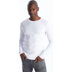 LC Waikiki Lcwaıkıkı Classic Bisiklet Yaka Uzun Kollu Erkek Tişört - 3XL - Mavi