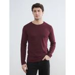 LC Waikiki Lcwaıkıkı Classic Bordo Bisiklet Yaka Uzun Kollu Erkek Tişört - 2XL