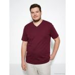 LC Waikiki Lcwaıkıkı Classic Bordo V Yaka Penye Erkek Tişört - 3XL