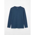 LC Waikiki Lcwaıkıkı Classic Indigo Bisiklet Yaka Uzun Kollu Erkek Tişört - İndigo - M