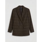 LC Waikiki Lcwaıkıkı Classic Kahverengi Kruvaze Yaka Ekose Kadın Blazer Ceket - 44