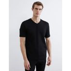 LC Waikiki Lcwaıkıkı Classic Siyah V Yaka Penye Erkek Tişört - 3XL